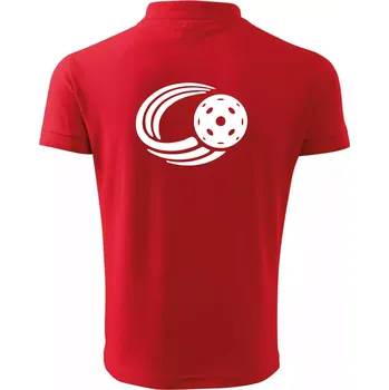 Pánská košile Florbal míček - Polokošile pánská Pique Polo 203 - S ( Červená )