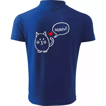 Pánská košile Tlustá kočka - Polokošile pánská Pique Polo 203 - 4XL ( Královská modrá )