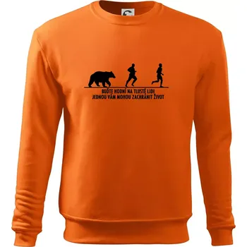 Pánská mikina Buďte hodní na tlusté lidi - Mikina Essential pánská - S ( Oranžová )