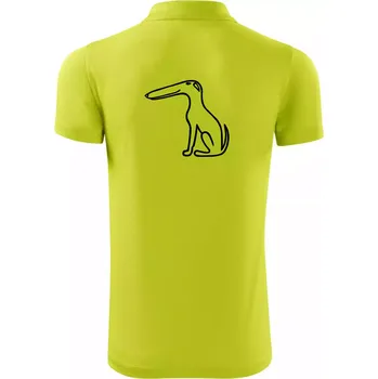 Pánská košile Barzoj obrys černý (Moňas) - Polokošile Victory sportovní (dresovina) - L ( Limetková )