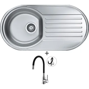 Nerezový dřez Nerezový dřez SET Alveus FORM 40 nerez + Alveus MINTAS chrom/černá