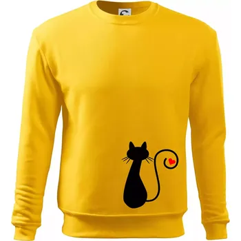 Pánská mikina Zamilovaná kočka ocásek - Mikina Essential pánská - S ( Žlutá )