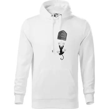 Pánská mikina Kočka vypadla z kapsy - Mikina pánská Cape s kapucí - 4XL ( Bílá )