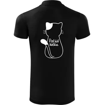 Pánská košile Pořád kočka - Polokošile Victory sportovní (dresovina) - 3XL ( Černá )