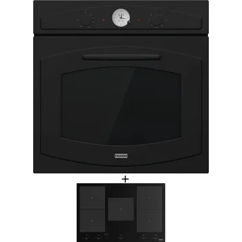 Digestoř SET Franke FCO 86 H MB matná černá + Franke FMY 805 I F KL BK černé sklo