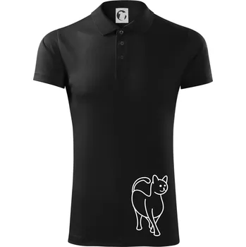 Pánská košile Ladná kočka - Polokošile Victory sportovní (dresovina) - XL ( Černá )