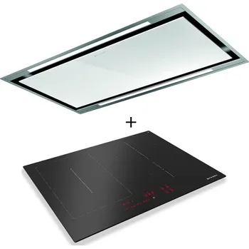 Digestoř SET FABER HEAVEN LIGHT PRO G/WH FLAT KL A90 + FABER FCH 64 BK KL