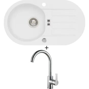 Granitový dřez Granitový dřez SET Alveus NIAGARA 40 white 11 + Alveus TONIA chrom