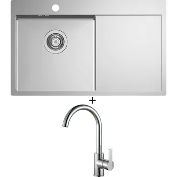 Nerezový dřez Nerezový dřez SET Alveus QUARTO 30 nerez + Alveus TONIA chrom