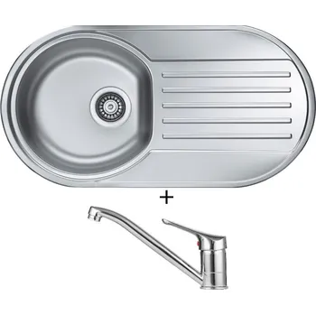 Nerezový dřez Nerezový dřez SET Alveus FORM 40 tkaná struktura + Alveus RIVIERA X chrom