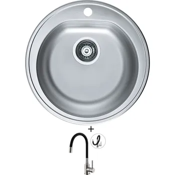 Nerezový dřez Nerezový dřez SET Alveus FORM 30/155 nerez + Alveus MINTAS nerez/černá