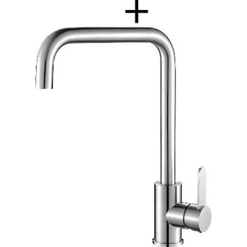 Nerezový dřez Dřez pod desku SET Elleci QUADRA 105 UM černá edice + Laveo BONA BAB 265D nerez