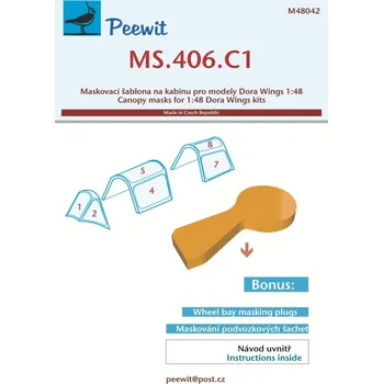 Plastikový model 1/48 Canopy mask MS.406.C1 (DORA W.)