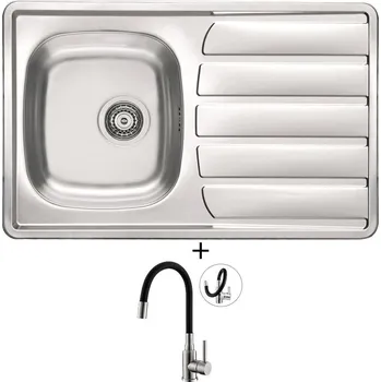 Nerezový dřez Nerezový dřez SET Alveus ZOOM 20 nerez + Alveus MINTAS nerez/černá
