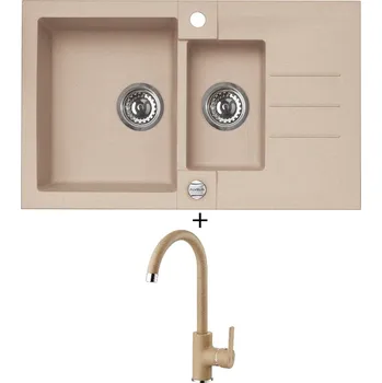 Granitový dřez Granitový dřez SET Alveus ROCK 70 beige 55 + Alveus TONIA beige 55