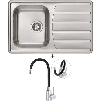 Nerezový dřez Nerezový dřez SET Alveus ZOOM 20 Maxim nerez + Deante NEO LUNO BOC B720 nerez