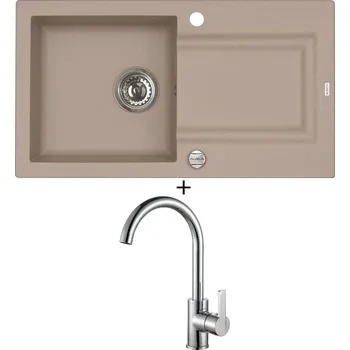 Granitový dřez Granitový dřez SET Alveus FALCON 30 beige 55 + Alveus TONIA chrom