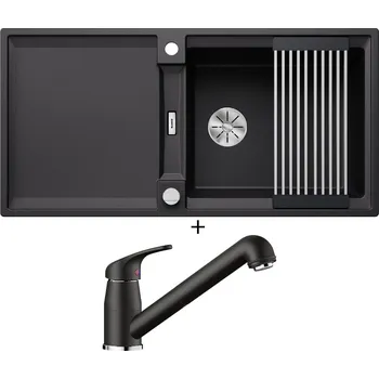 Granitový dřez Granitový dřez SET Blanco ADIRA XL 6 S černá s excentrem 527617 + Blanco DARAS-S černá 526153