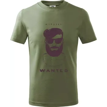 Hipster wanted - Tričko dětské bavlněné - 104-110cm / 3-4 roky ( Khaki )