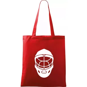 Florbal maska - Taška bavlněná - 42 x 38 cm ( Červená )