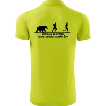 Pánská košile Buďte hodní na tlusté lidi - Polokošile Victory sportovní (dresovina) - S ( Limetková )