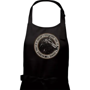 Kuchyňská zástěra Horse challenge - Dámská zástěra na vaření - Univerzální velikost ( Černá )