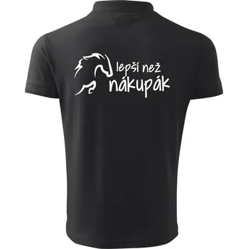 Pánská košile Lepší než nákupák - Polokošile pánská Pique Polo 203 - 5XL ( Dřevěné uhlí )