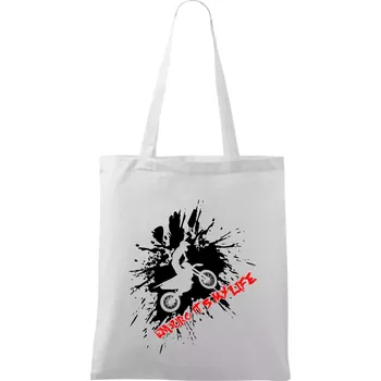 Nákupní taška Enduro its my life - Taška bavlněná - 42 x 38 cm ( Bílá )