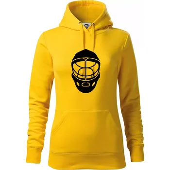 Dámská mikina Florbal maska - Mikina dámská Cape s kapucí - 2XL ( Žlutá )