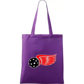 Okřídlený míček - Taška bavlněná - 42 x 38 cm ( Fialová )