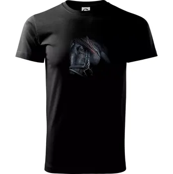 Pánské tričko Kůň black - Triko extra velké (5-8XL) - 6XL ( Černá )