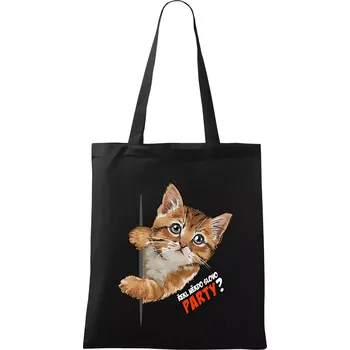 Řekl někdo slovo party - Taška bavlněná - 42 x 38 cm ( Černá )