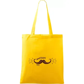 Moustache party - Taška bavlněná - 42 x 38 cm ( Žlutá )