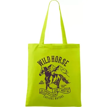 Nákupní taška Wild Horse - Taška bavlněná - 42 x 38 cm ( Limetková )
