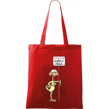Kuřecí prsa (Hana-creative) - Taška bavlněná - 42 x 38 cm ( Červená )