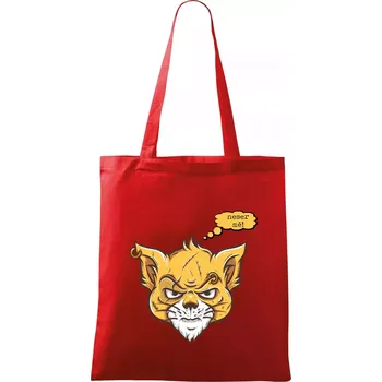 Kočka "neser mě!" - Taška bavlněná - 42 x 38 cm ( Červená )