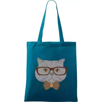 Hipster britská modrá - Taška bavlněná - 42 x 38 cm ( Petrolejová )