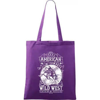 American cowboy - Taška bavlněná - 42 x 38 cm ( Fialová )