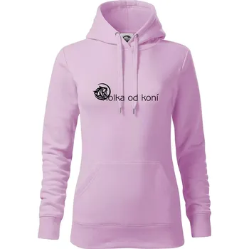 Dámská mikina Holka od koní - Mikina dámská Cape s kapucí - S ( Orchid )