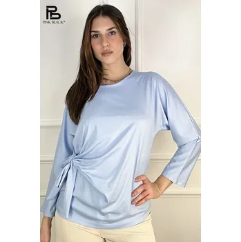 Dámská halenka Halenka s vazačkou Lamiar 36899TSLMB barva: modrá světlá