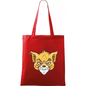 Nasraná kočka Thug life - Taška bavlněná - 42 x 38 cm ( Červená )