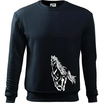 Kůň běžící - Mikina Essential dětská - 146 cm/10 let ( Námořní modrá (velmi tmavá - téměř černá) )