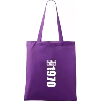 Nákupní taška Limited edition 1970 pruh - Taška bavlněná - 42 x 38 cm ( Fialová )