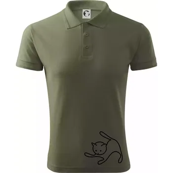 Pánská košile Kočka si hraje - Polokošile pánská Pique Polo 203 - XL ( Khaki )