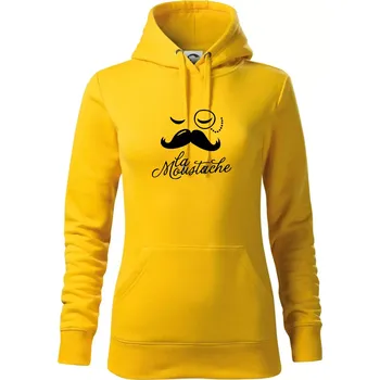 Dámská mikina La Mustache - Mikina dámská Cape s kapucí - S ( Žlutá )