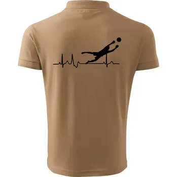 Pánská košile Ekg fotbal brankář - Polokošile pánská Pique Polo 203 - 5XL ( Písková )