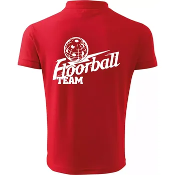 Pánská košile Florbal team - Polokošile pánská Pique Polo 203 - S ( Červená )