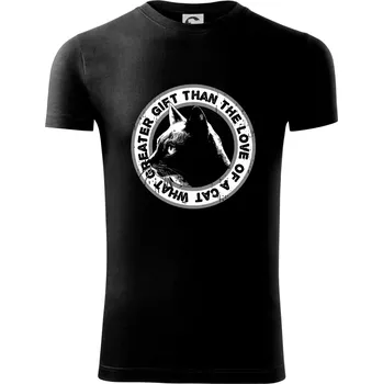Pánské tričko Cat gift - Viper FIT - Pánské zůžené tričko - XL ( Černá )