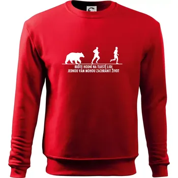 Buďte hodní na tlusté lidi - Mikina Essential dětská - 158 cm/12 let ( Červená )