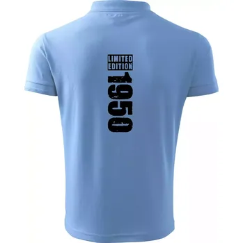 Pánská košile Limited edition 1950 pruh - Polokošile pánská Pique Polo 203 - 4XL ( Pyžamově světlá modrá )